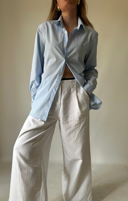 LA COSTE minimal blue shirt