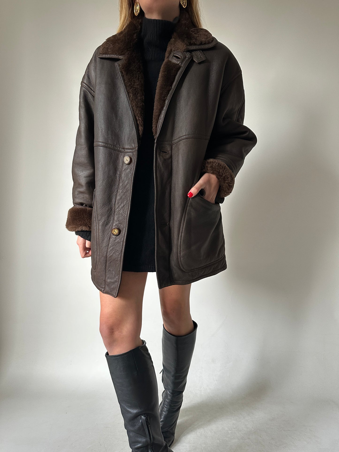 Chocolate beautiful Shearling