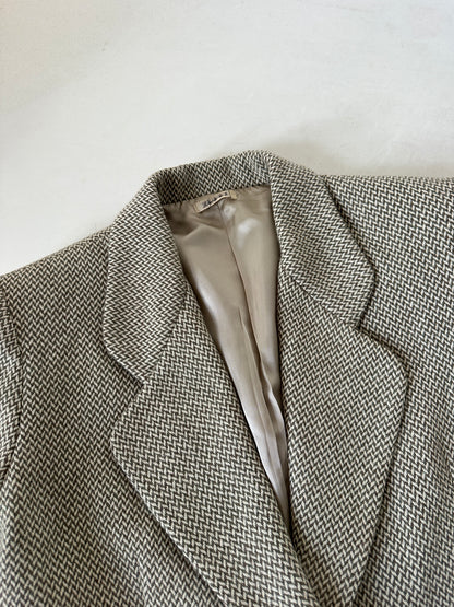 Blazer spigato in lana