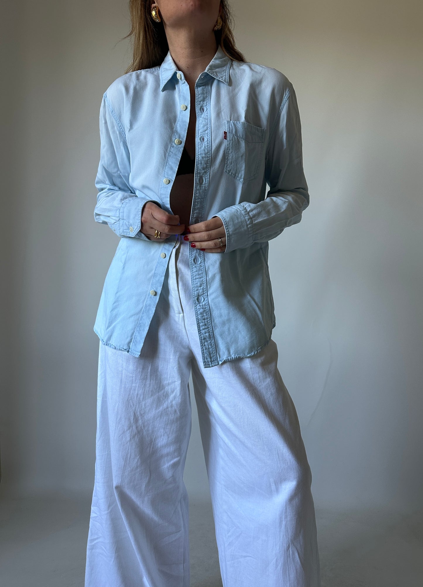 LEVI'S light denim petite shirt