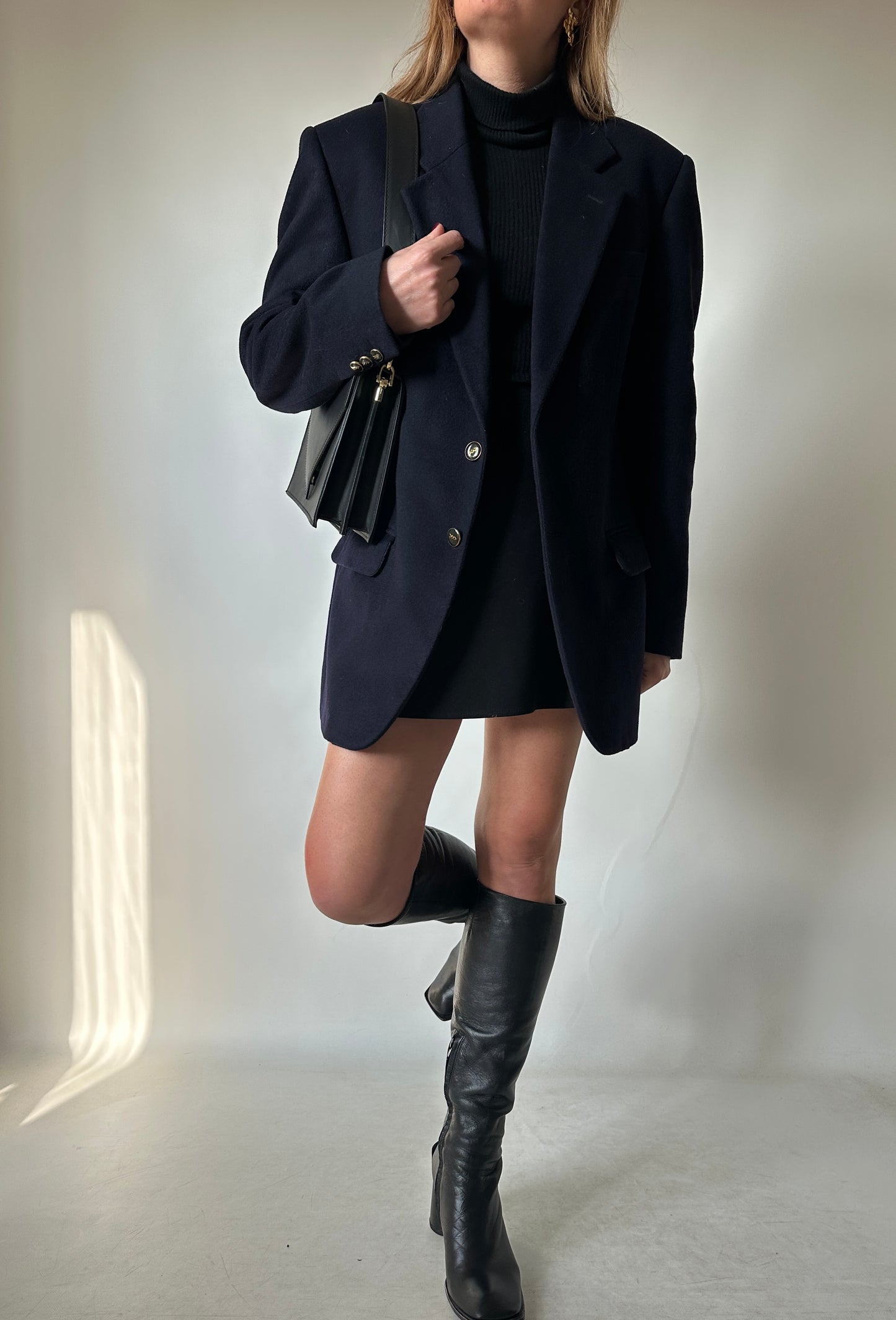 Precious wool and cachemire navy blazer