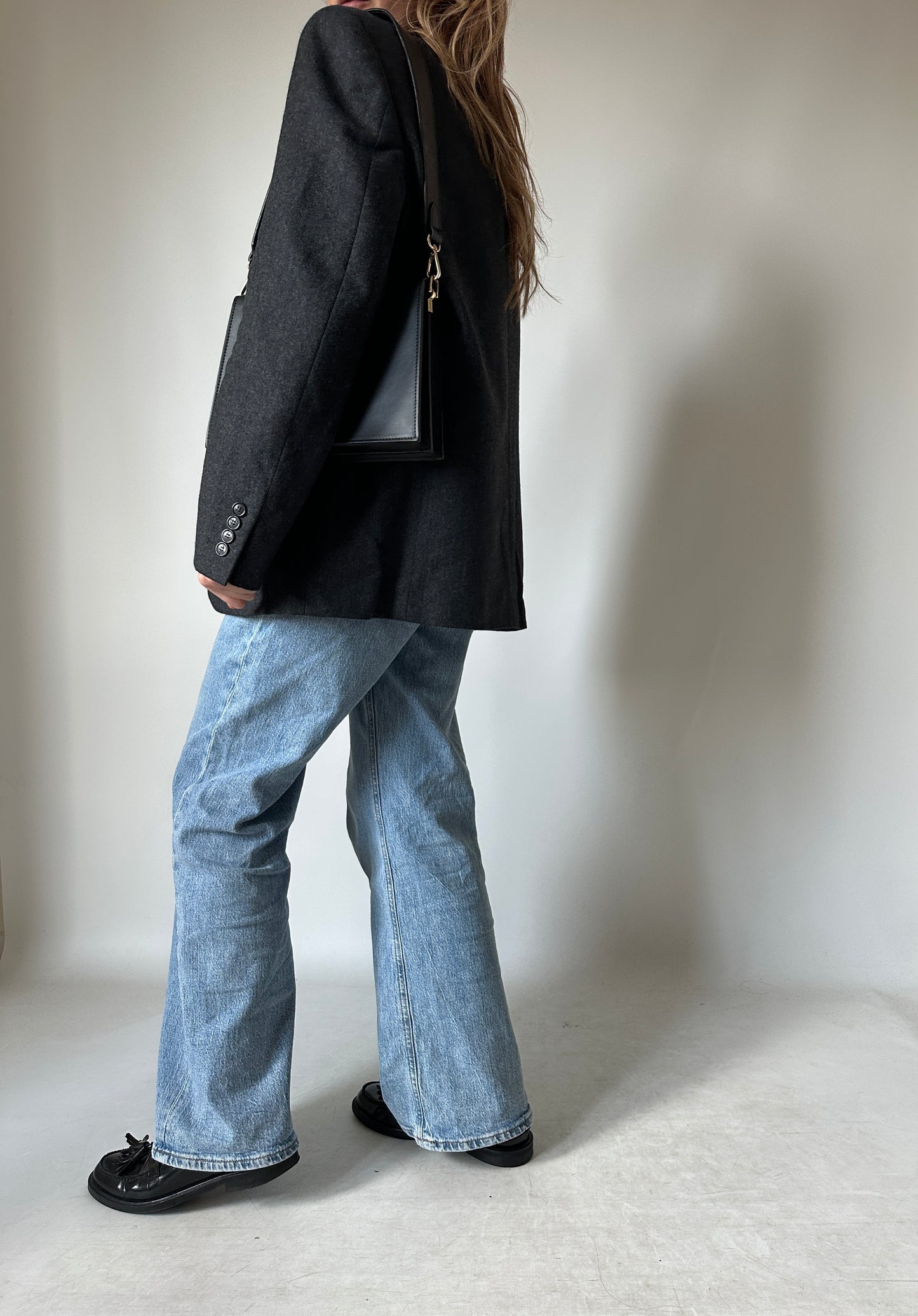 MARZOTTO wool grey oversize blazer
