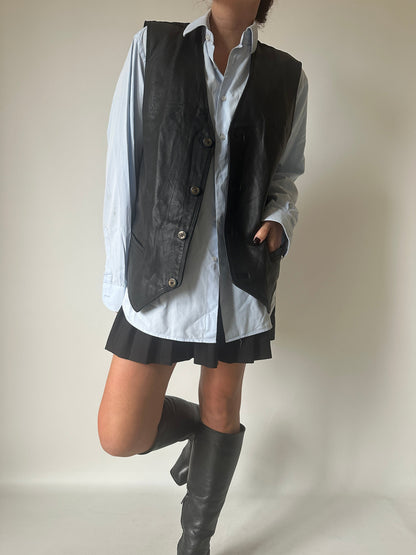 Soft leather vest