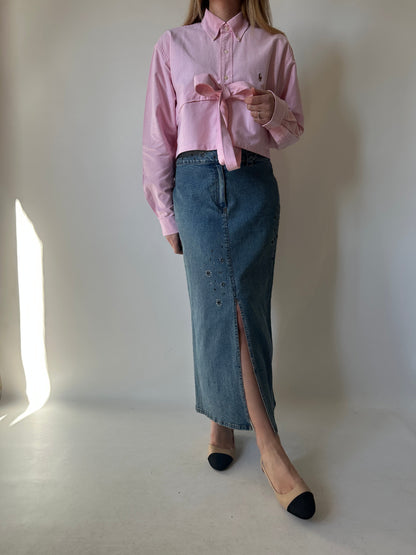 Y2Y long denim skirt
