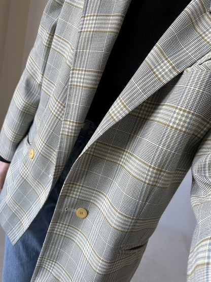 Prince of Wales grey petite blazer
