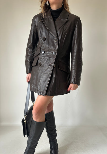 Beautiful chocolate leather jacket