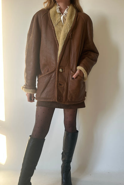 Camel passpartour Shearling