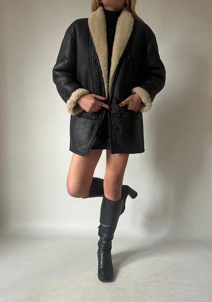 Dreamy black petite Shearling