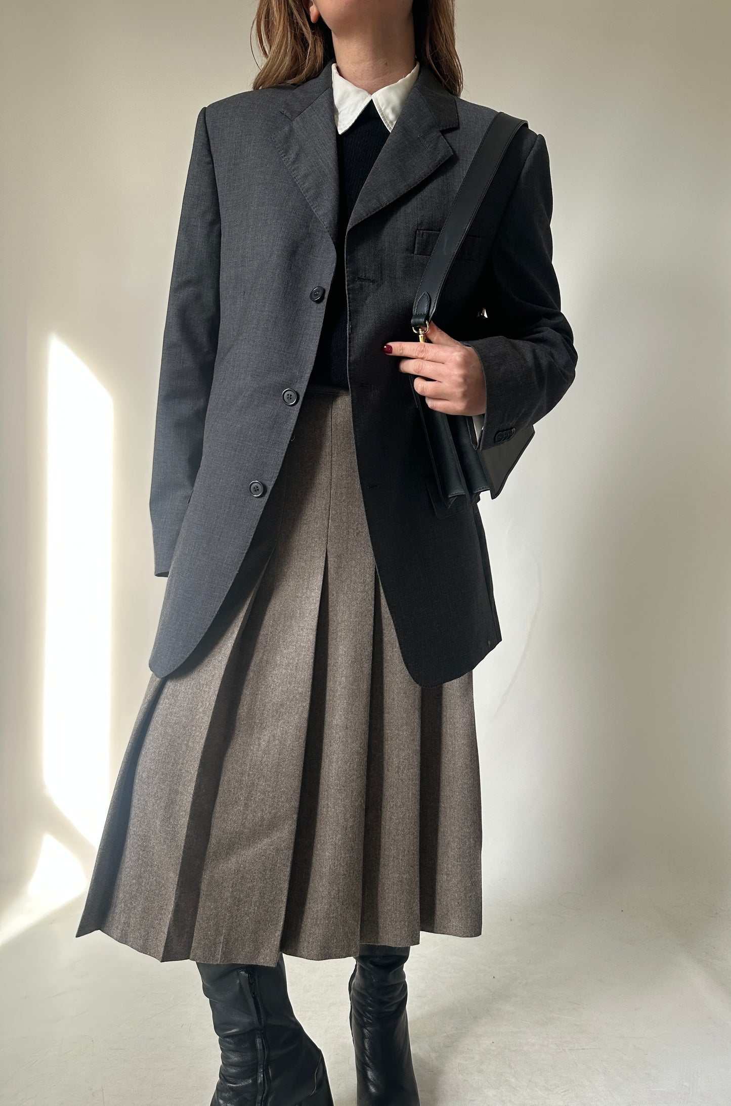 Made in Italy light wool grey blazer