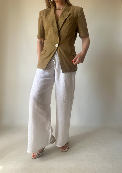 MARELLA camel cotton slim blazer