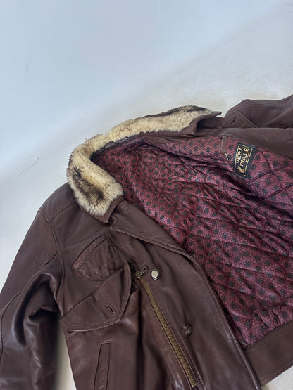 Dreamy chocolate leather bomber