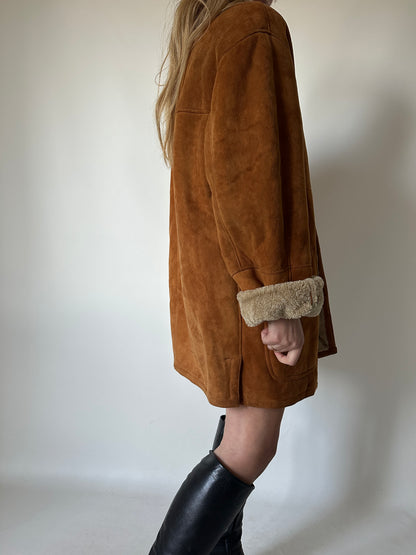 Caramel original suede Shearling