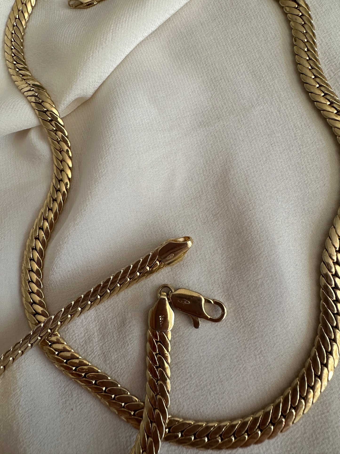 Parure girocollo e bracciale snake placcato oro