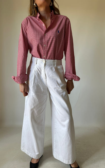 RALPH LAUREN vichy red shirt