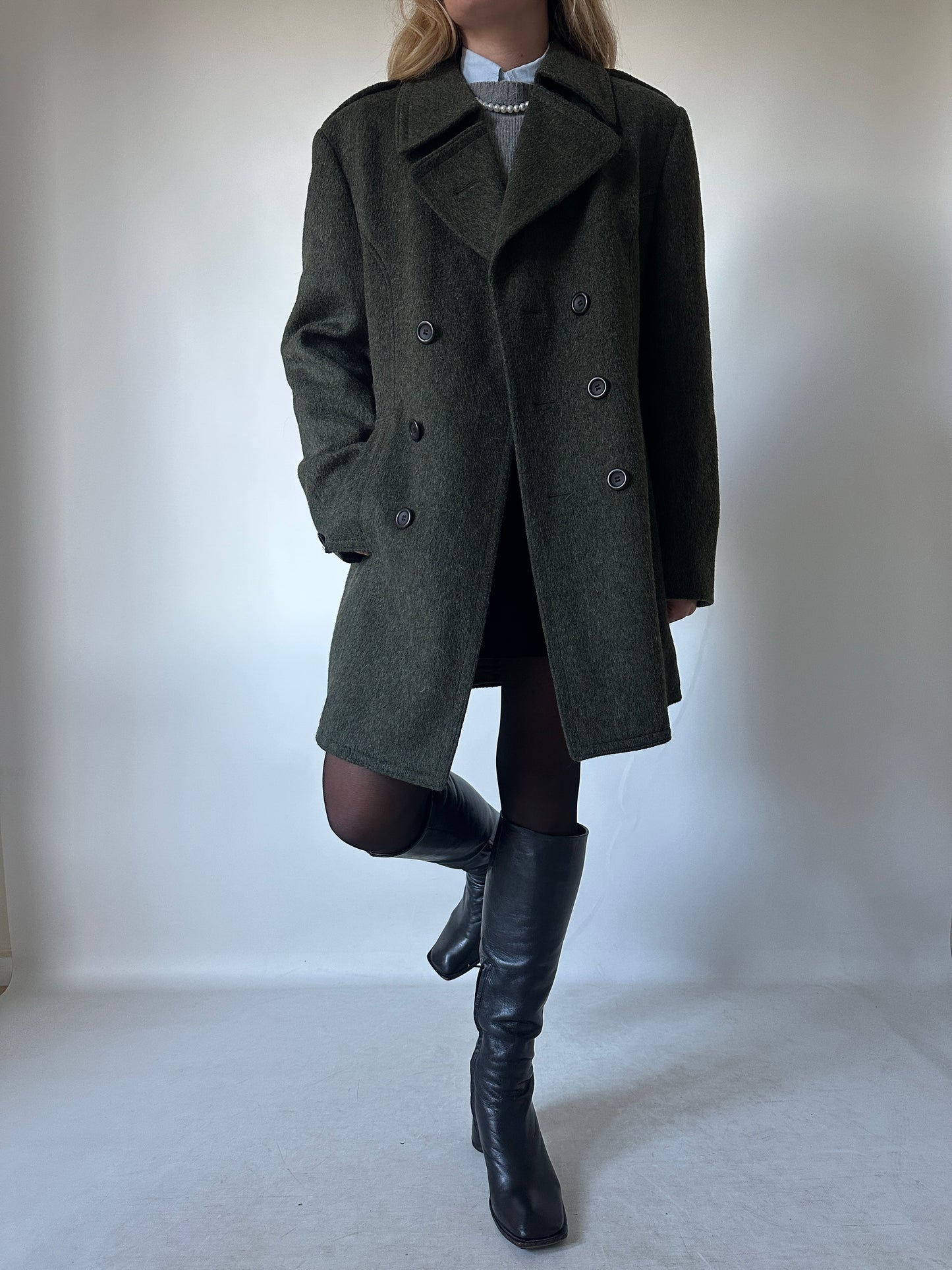 Dreamy double-breast Loden coat