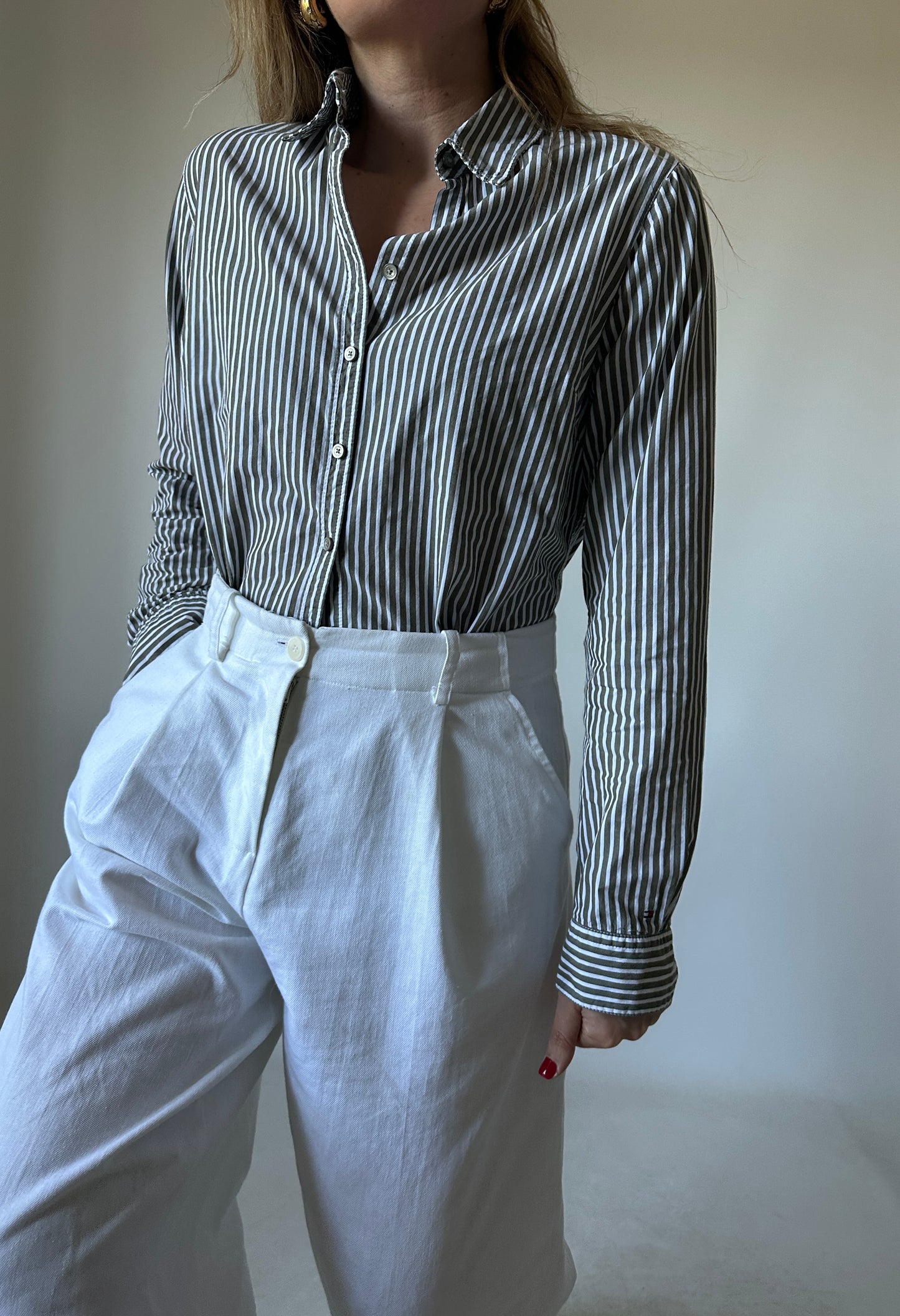 TOMMY HILFIGER slim navy shirt