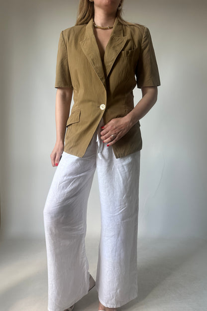 MARELLA camel cotton slim blazer
