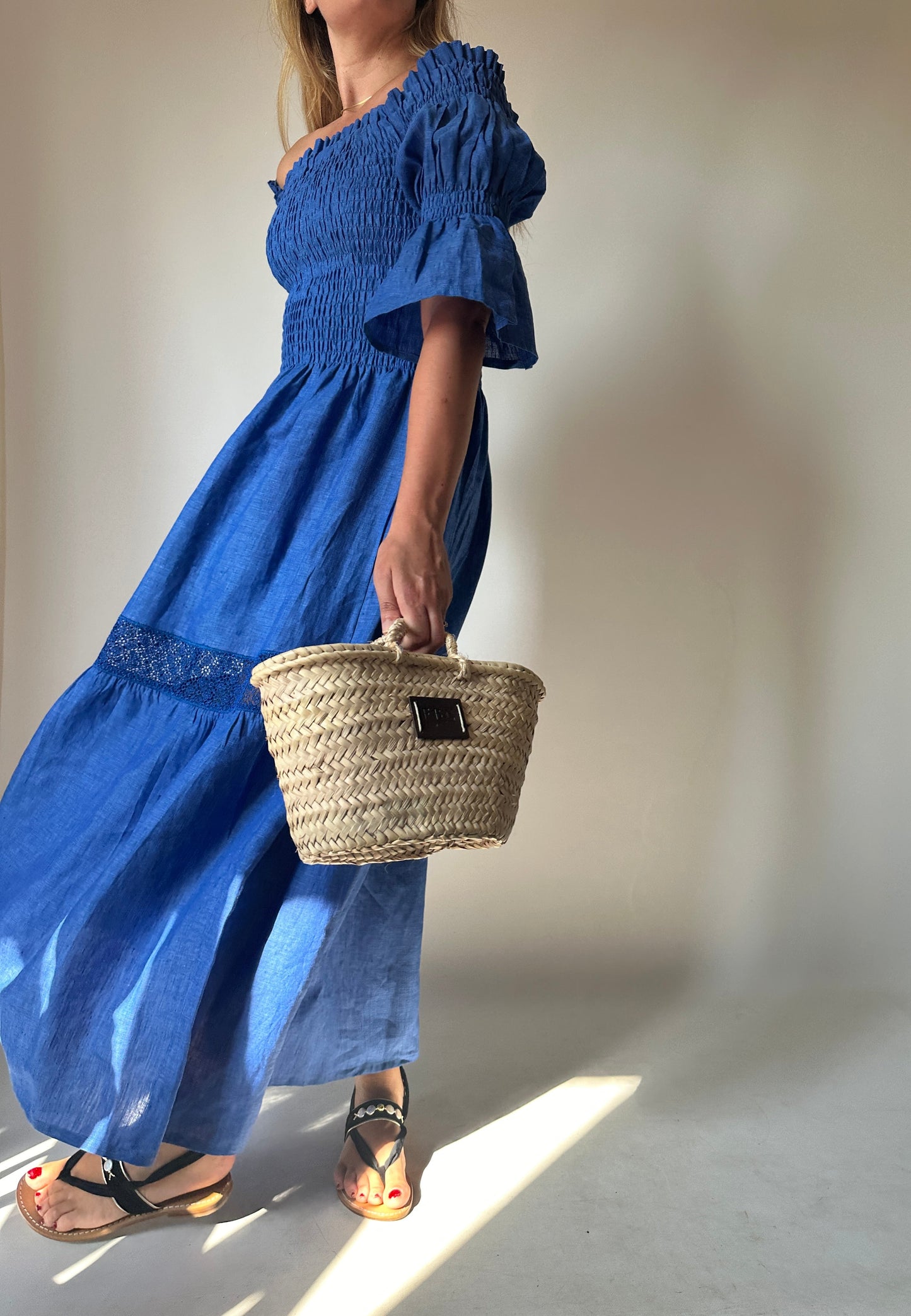Abito Isabelle in lino - blu
