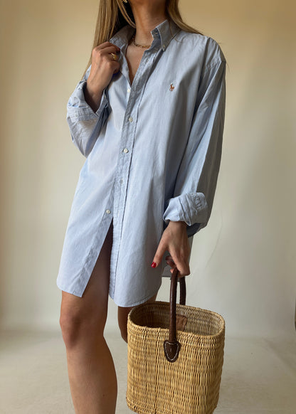 RALPH LAUREN oversize blue shirt