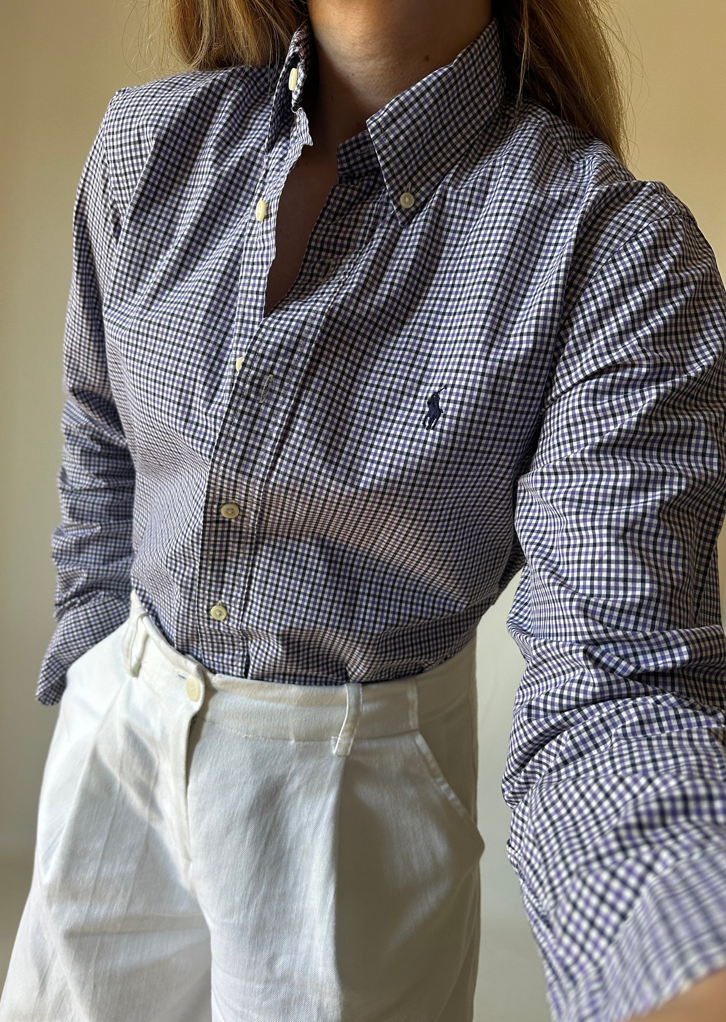 RALPH LAUREN vichy petite shirt