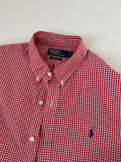 RALPH LAUREN vichy red shirt
