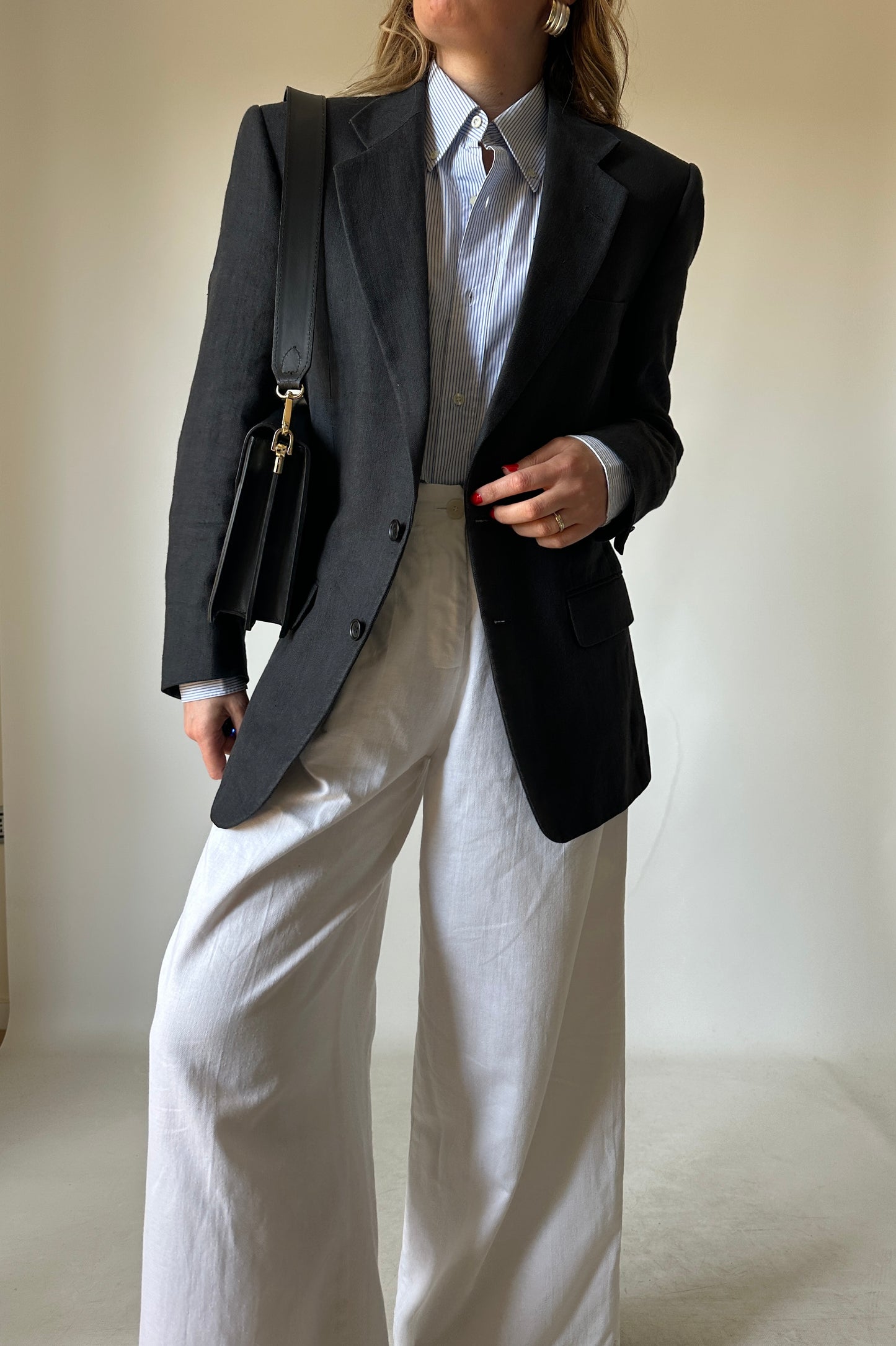Blazer slim in puro lino