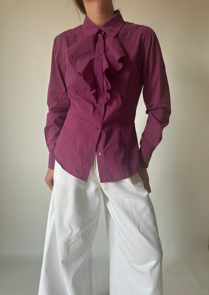 LUISA SPAGNOLI purple voilant shirt