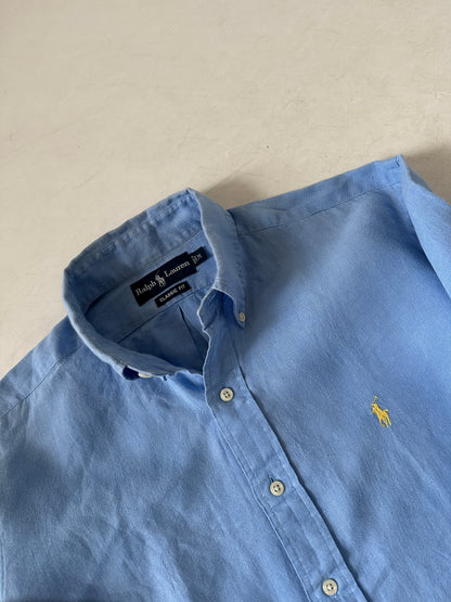 RALPH LAUREN blue linen shirt