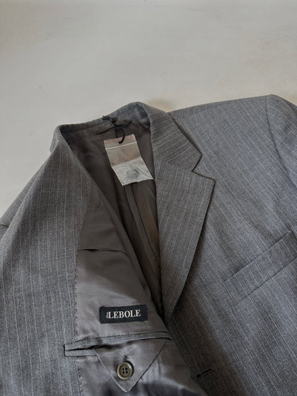 LEBOLE oversize light wool grey blazer