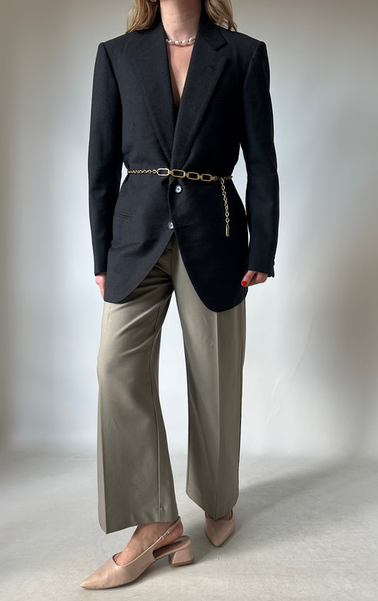 Minimal slim wool blazer