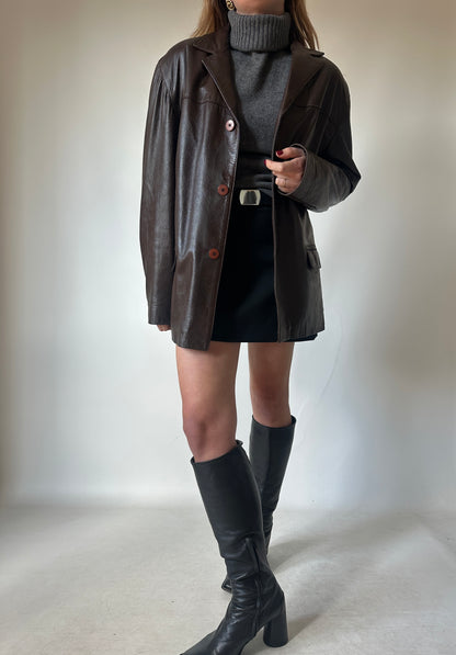 Dreamy chocolate leather jacket