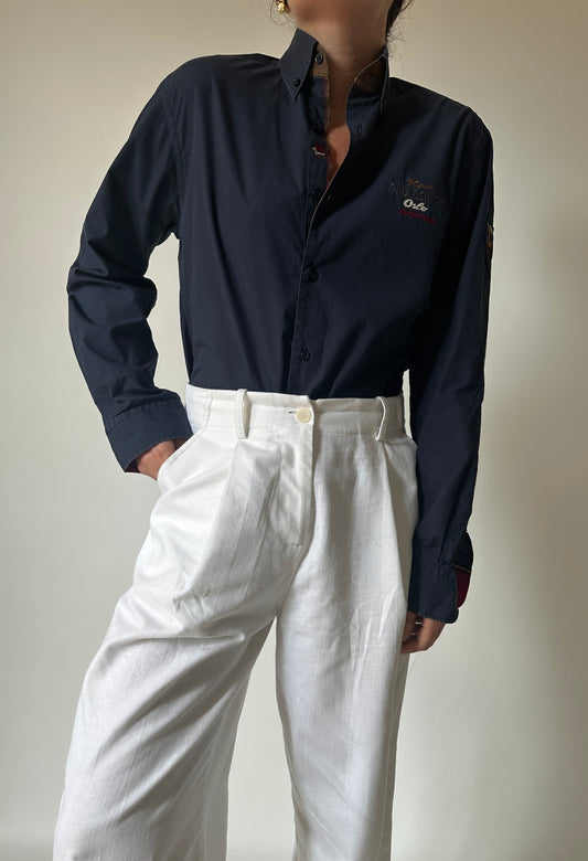 Paul & Shark navy slim shirt