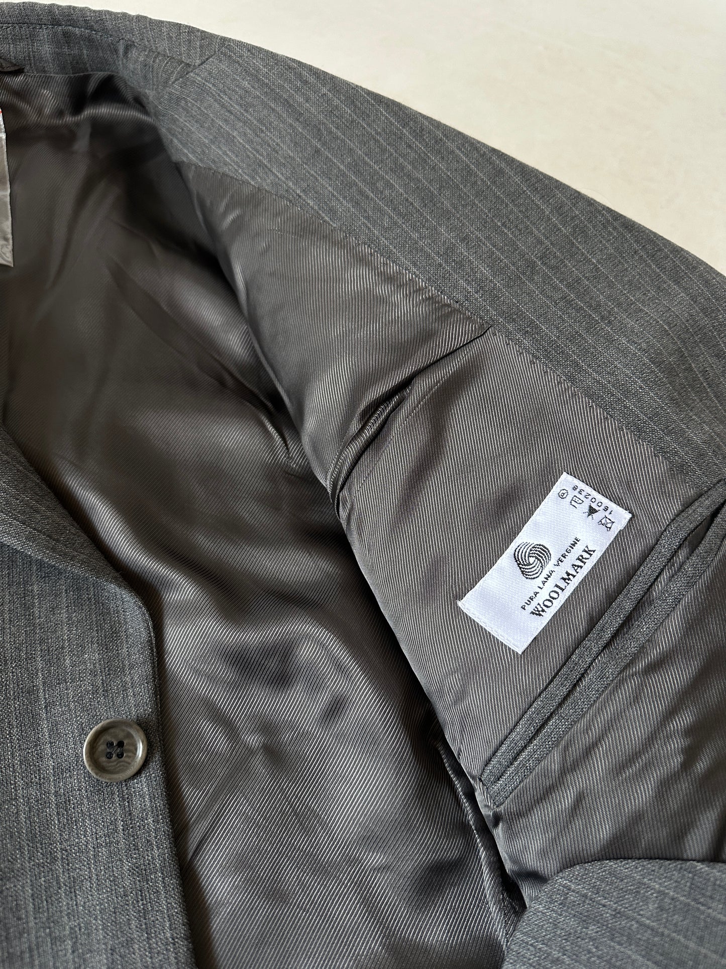 LEBOLE oversize light wool grey blazer