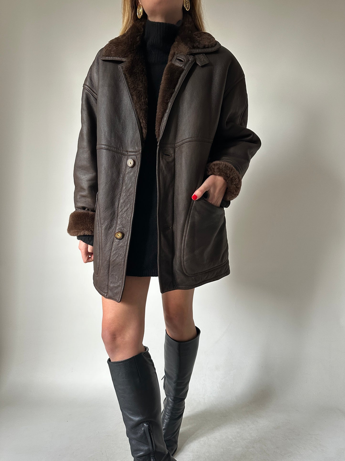 Chocolate beautiful Shearling
