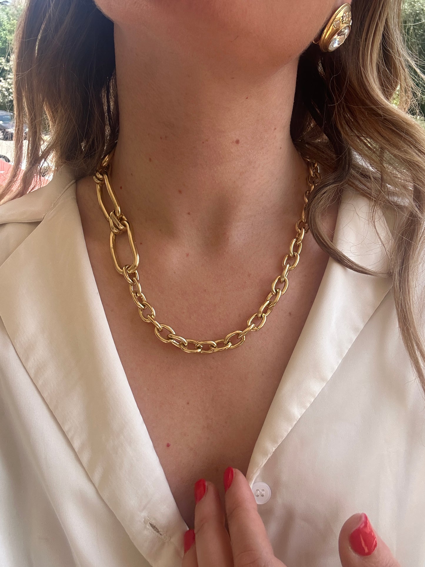 Collana cintura gioiello geometrica