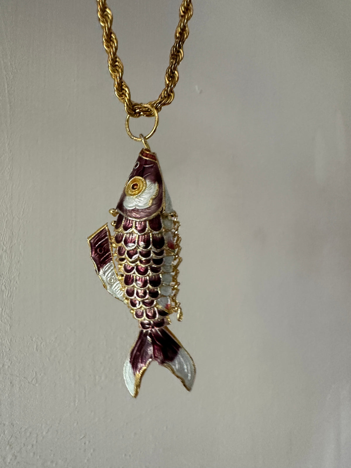 Collana con pesce cloisonnè - maxi