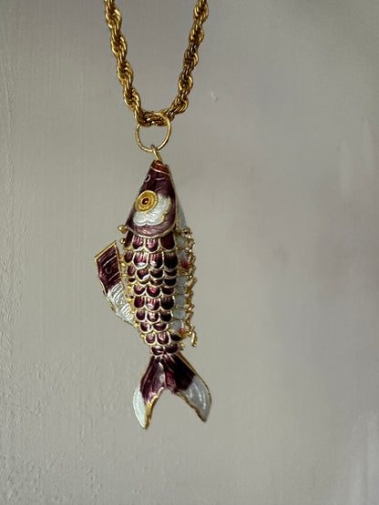 Collana con pesce cloisonnè - maxi