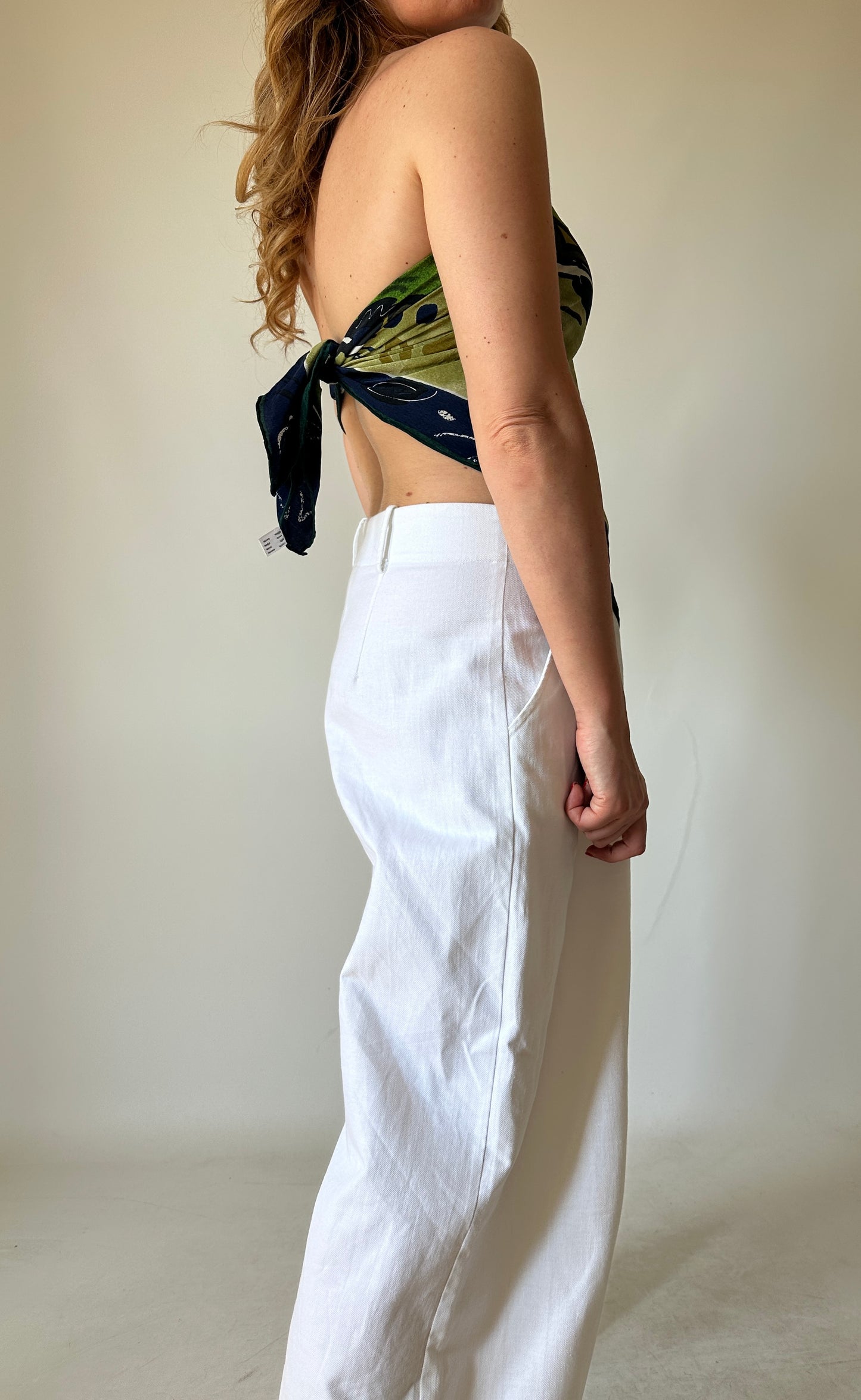 Maxi foulard stampa astratta pura seta