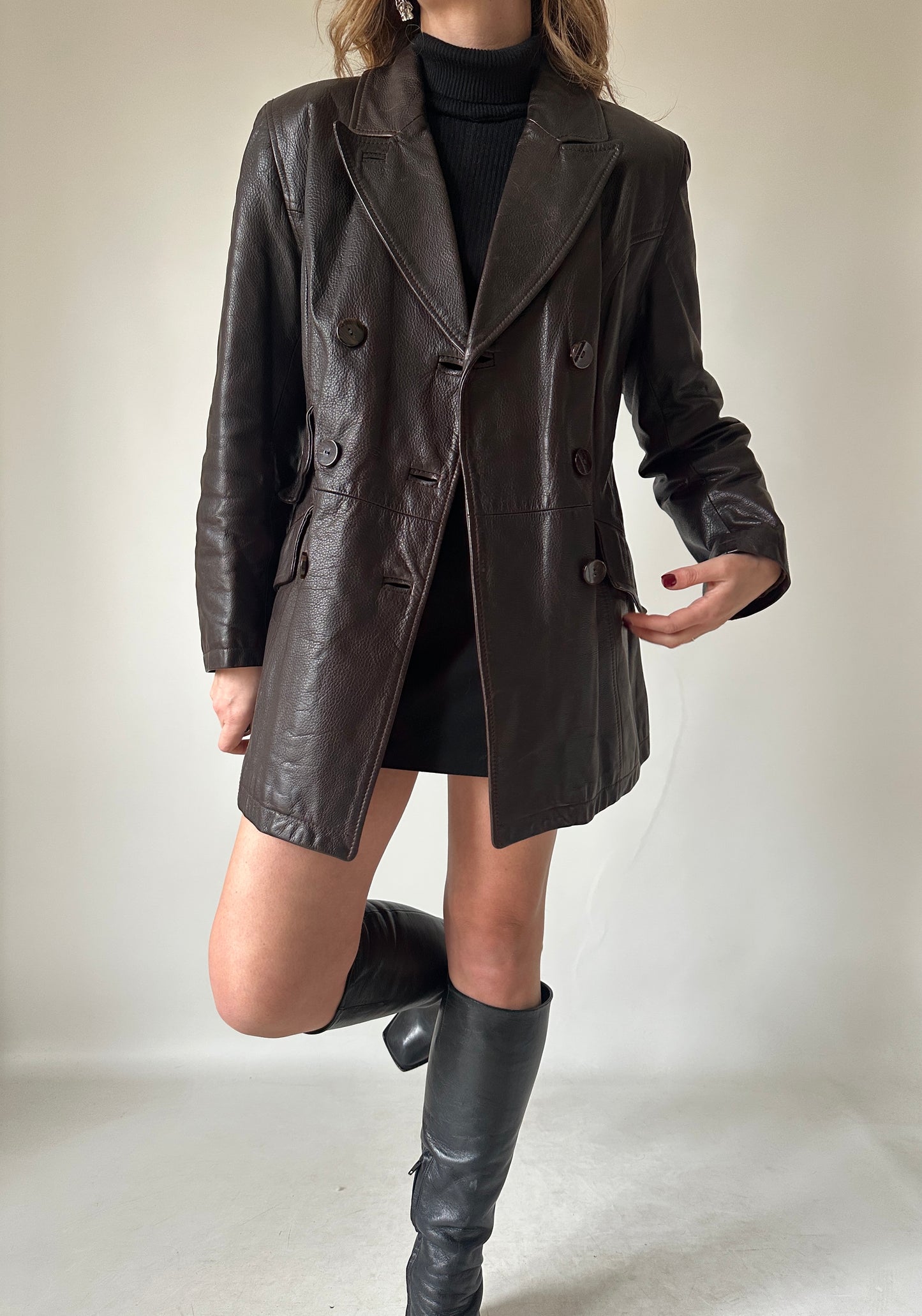 Beautiful chocolate leather jacket