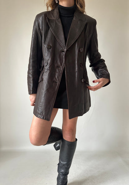 Beautiful chocolate leather jacket