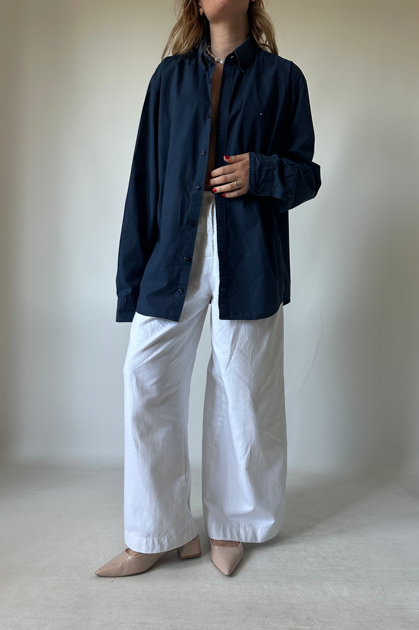 TOMMY HILFIGER oversize navy shirt