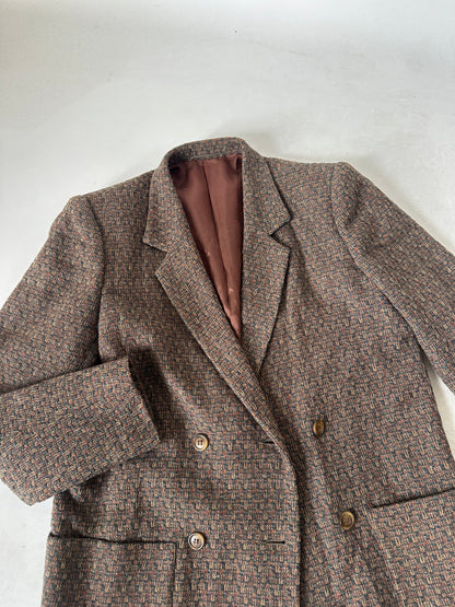 Blazer tramato in lana petite
