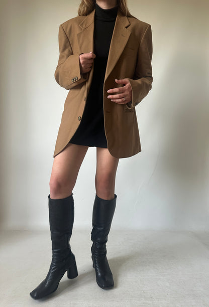 Unique camel wool blazer