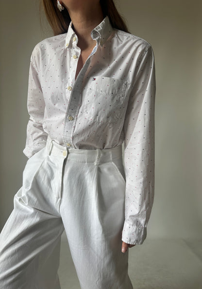 TOMMY HILFIGER logo white shirt