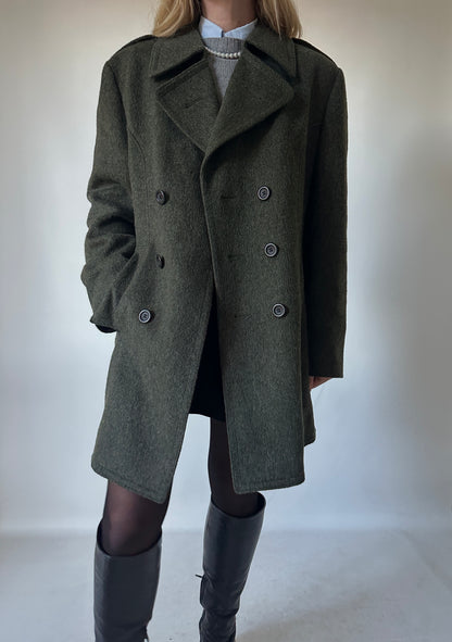 Dreamy double-breast Loden coat