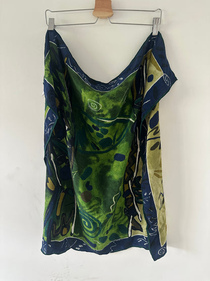 Maxi foulard stampa astratta pura seta