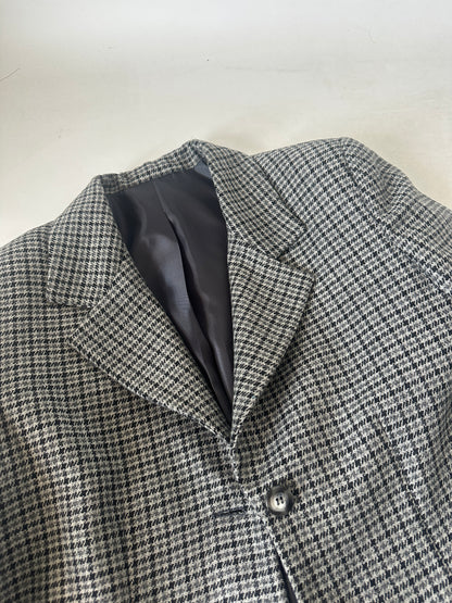 Pied de poule grey wool blazer