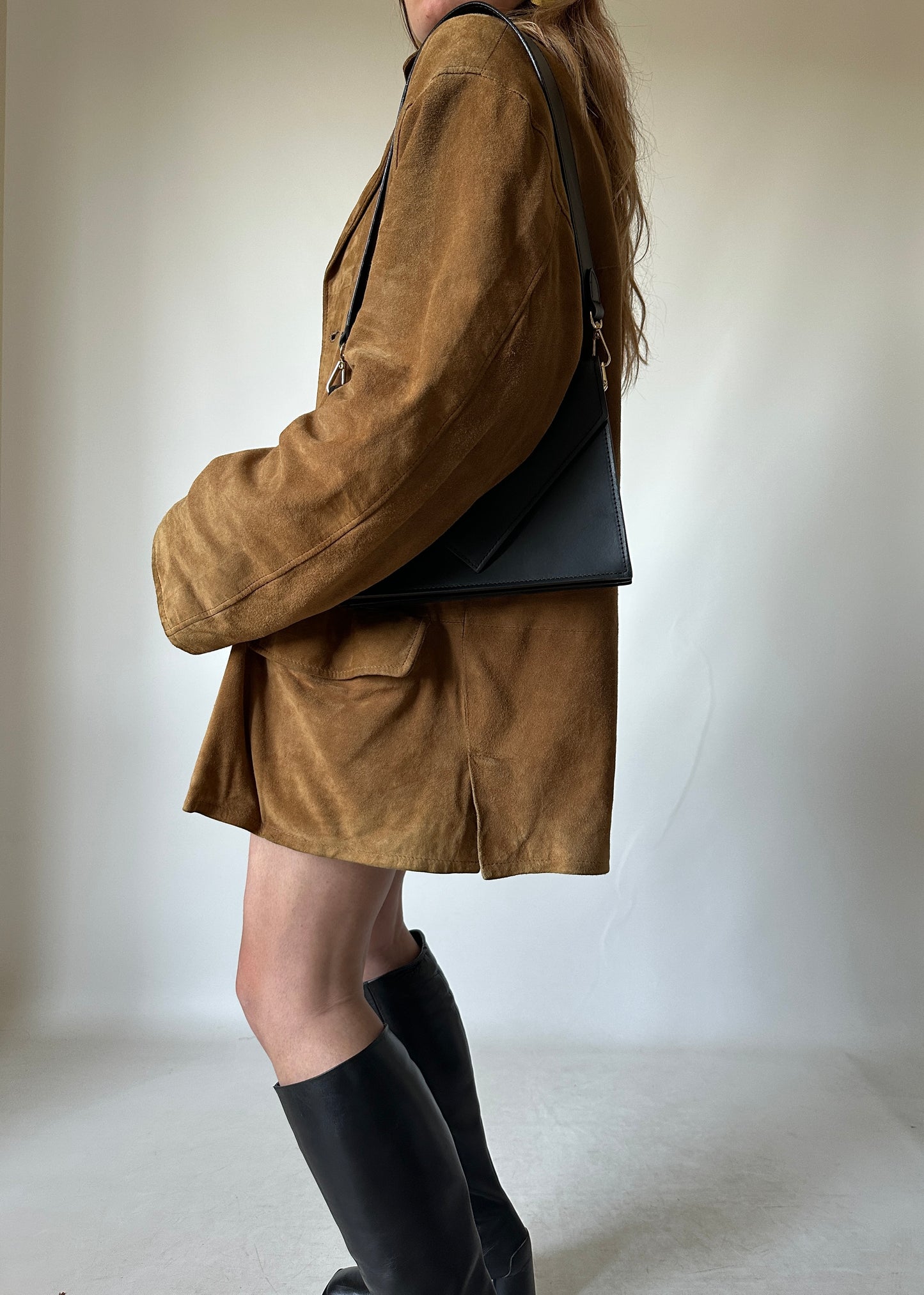 Spring camel suede jacket