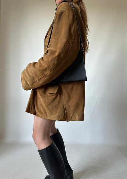 Spring camel suede jacket