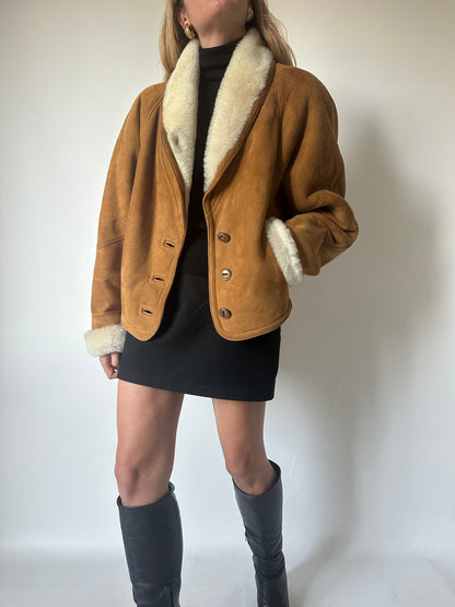 Perfect camel petite Shearling